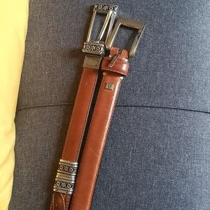Slim fit leather belts